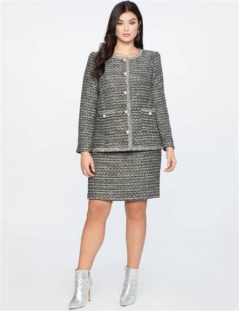 plus size Chanel style blazer